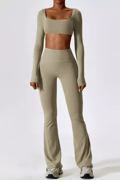 Conjunto Top e Calça Flare Basic